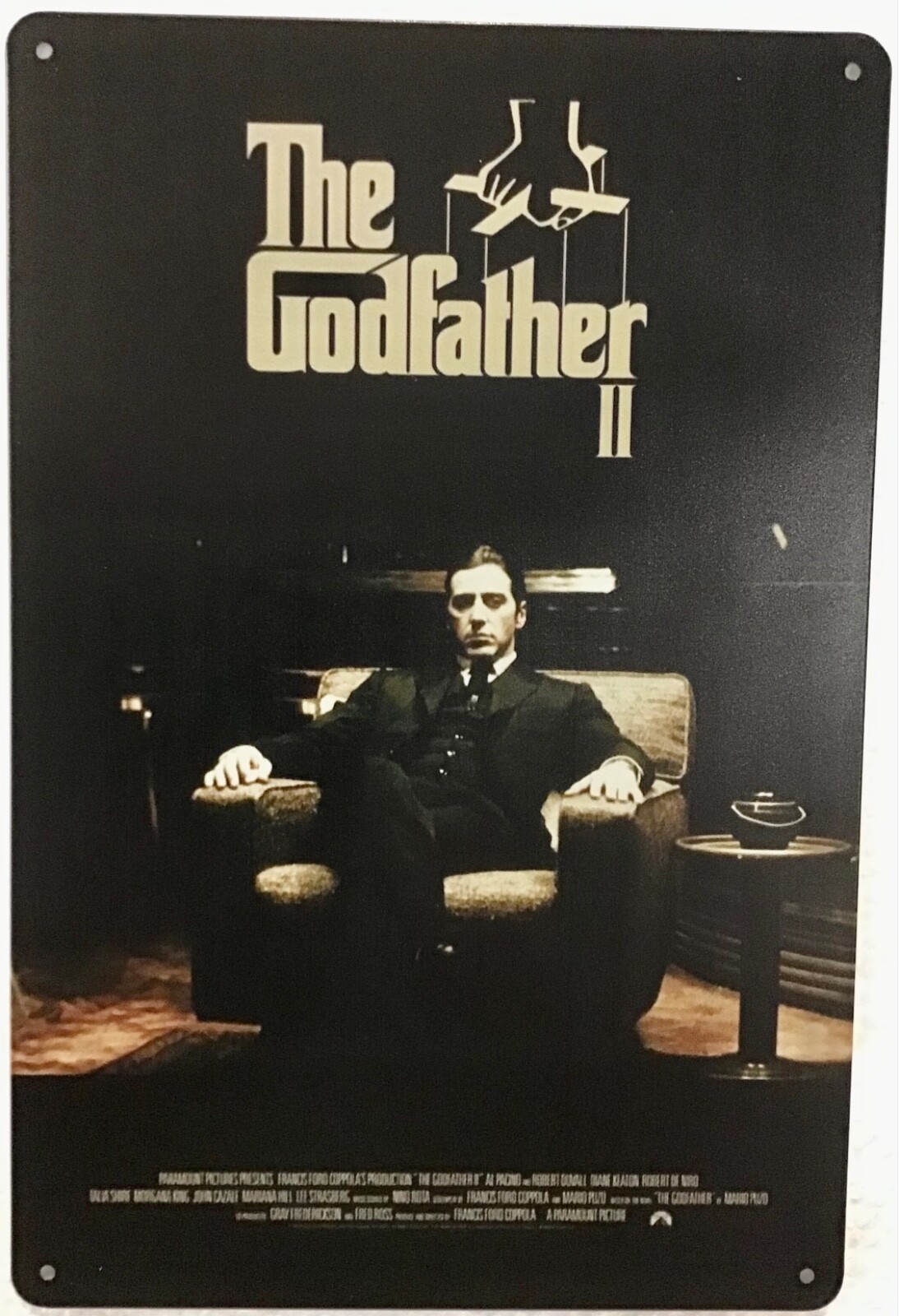 TIN SIGN new 8×12 Godfather II 2 Al Pacino gangsters mafia Hollywood movie A99