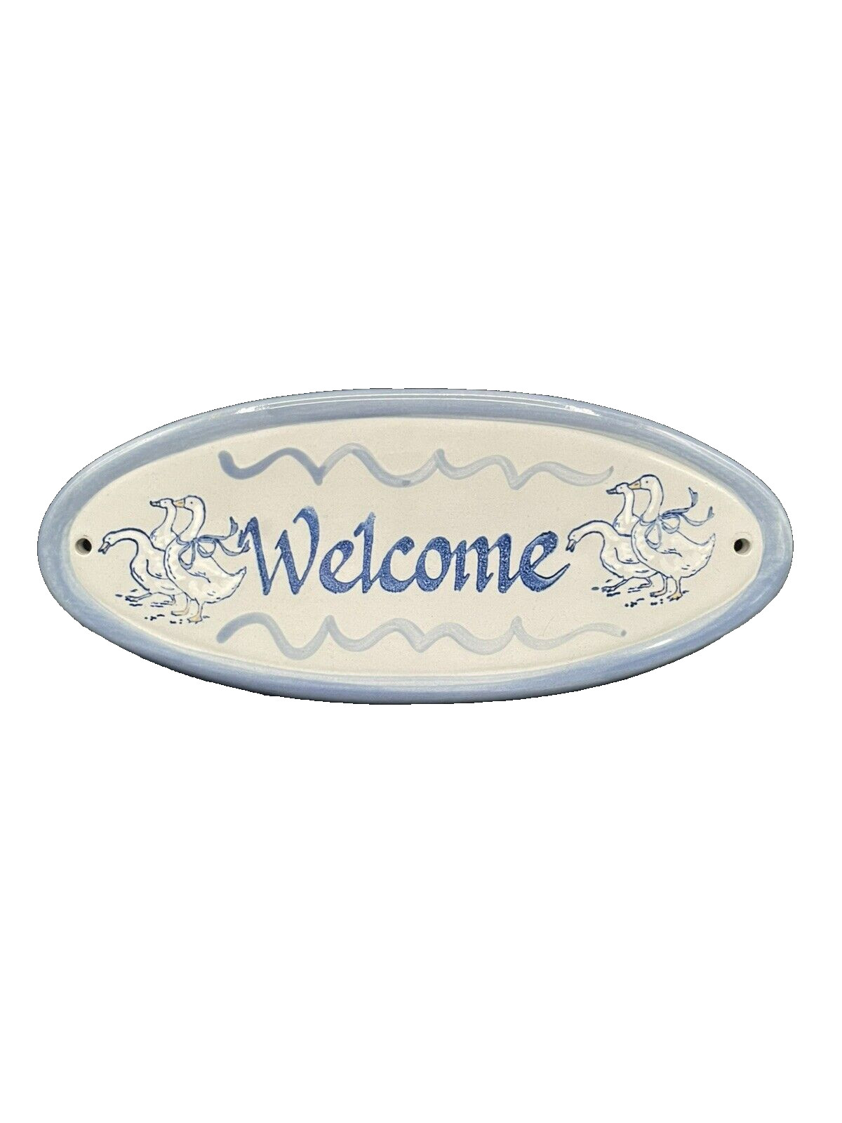 Louisville Stoneware Gaggle of Geese House Welcome Wall Plaque