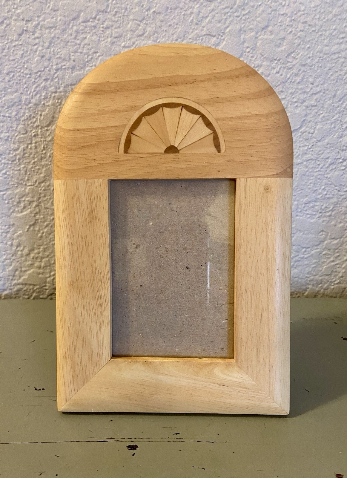 Hand-crafted Wooden Arched Photo Frame by Fetco International 1995 Thailand