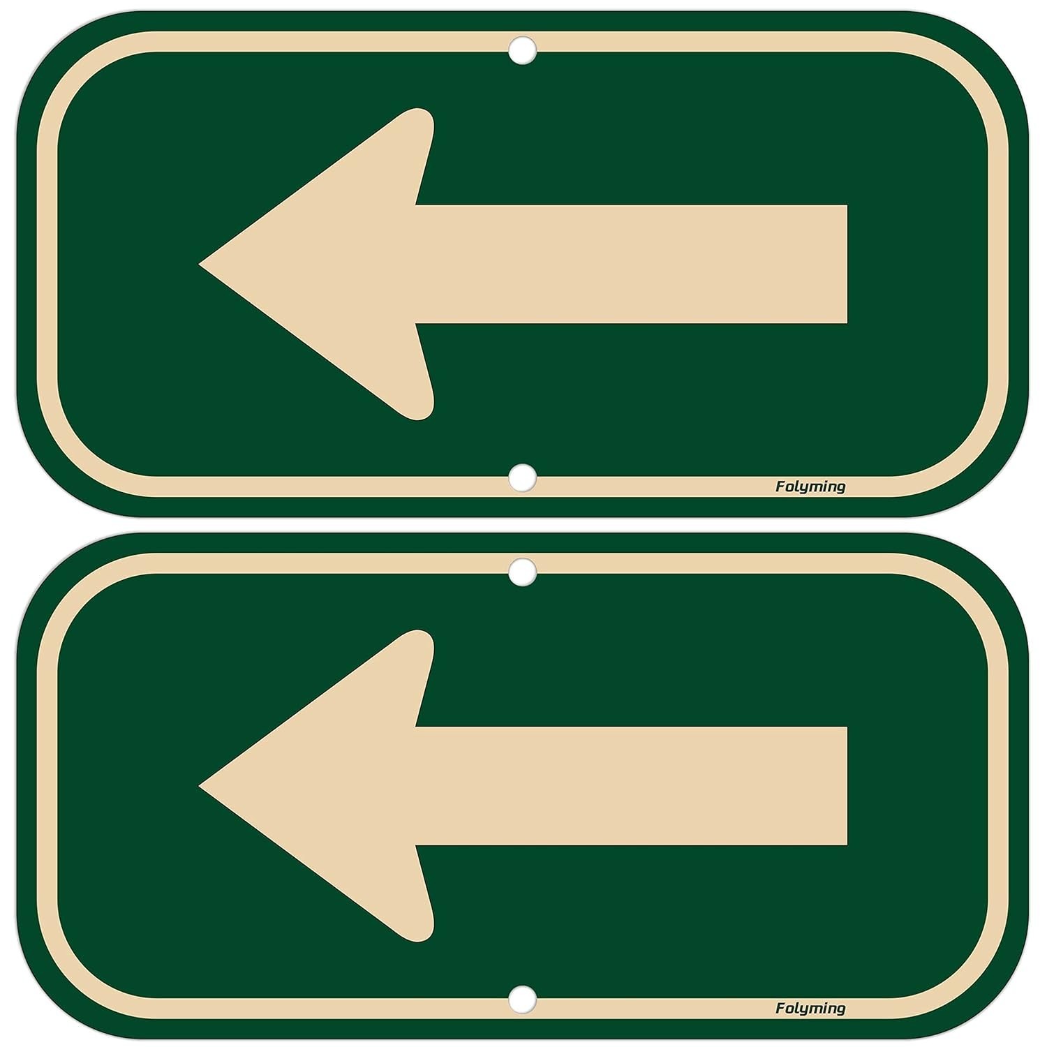 2 Pack Left Arrow Signs 12 X 6 Inches Arrow Signs Metal Reflective Sturdy Rust A