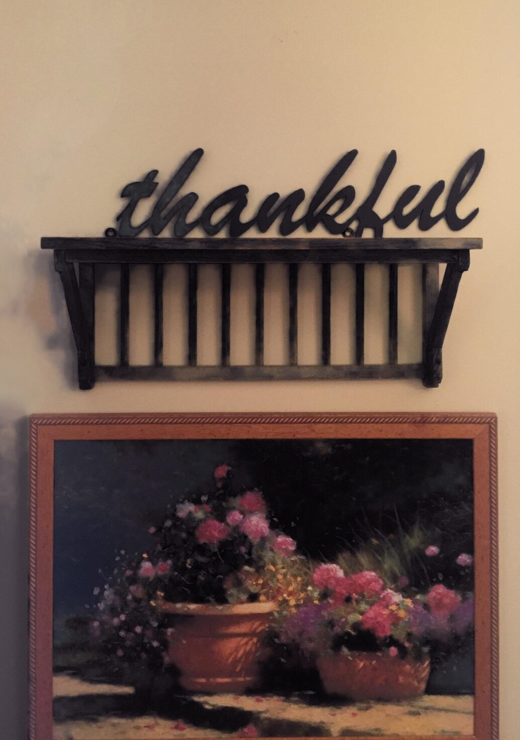 Thankful – Script Wall Sign Art – Black Powder Coated – 22″ Long x 8″ Tall
