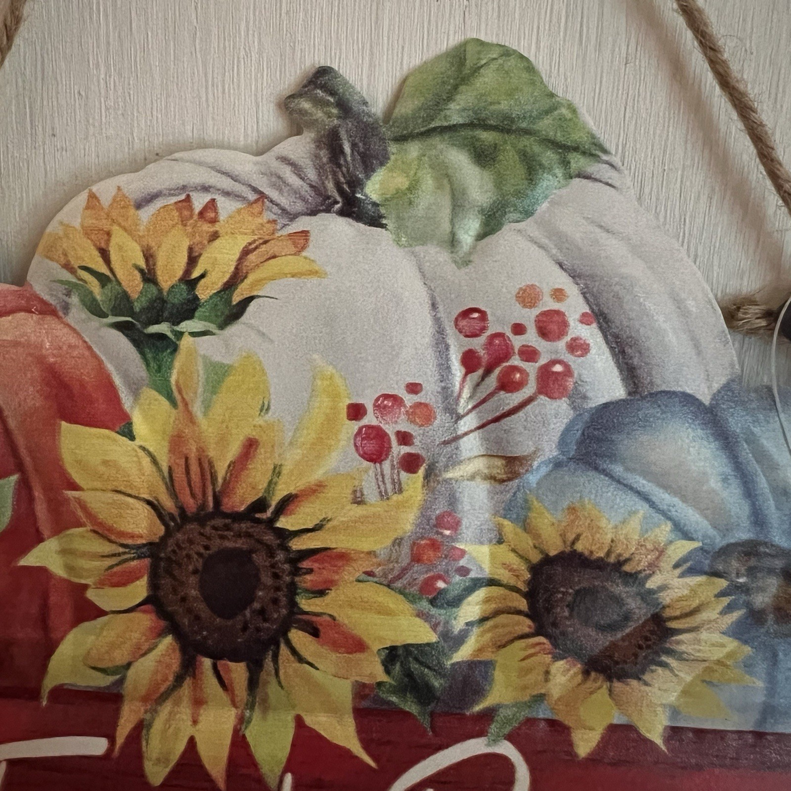 Fall Decor Pumpkin Wagon Door Sign Farm Fresh Hanging Metal Farmhouse 11”