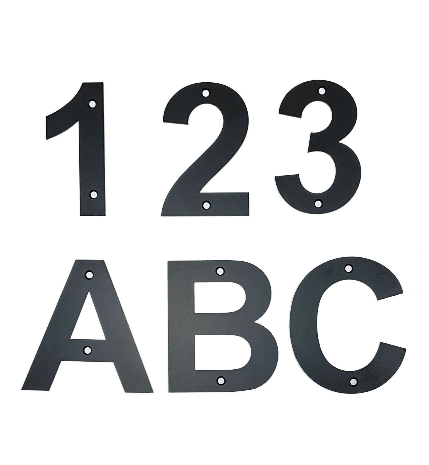 Address Numbers And Letters For House Black 4 Inch, Screws Included