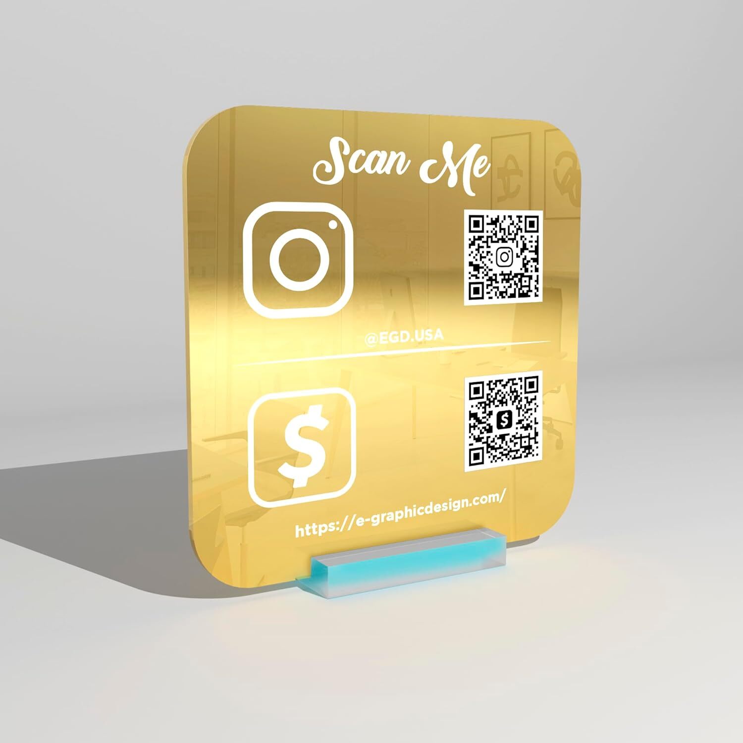 Personalized QR Code Sign for Business | Facebook Instagram Payments Sign