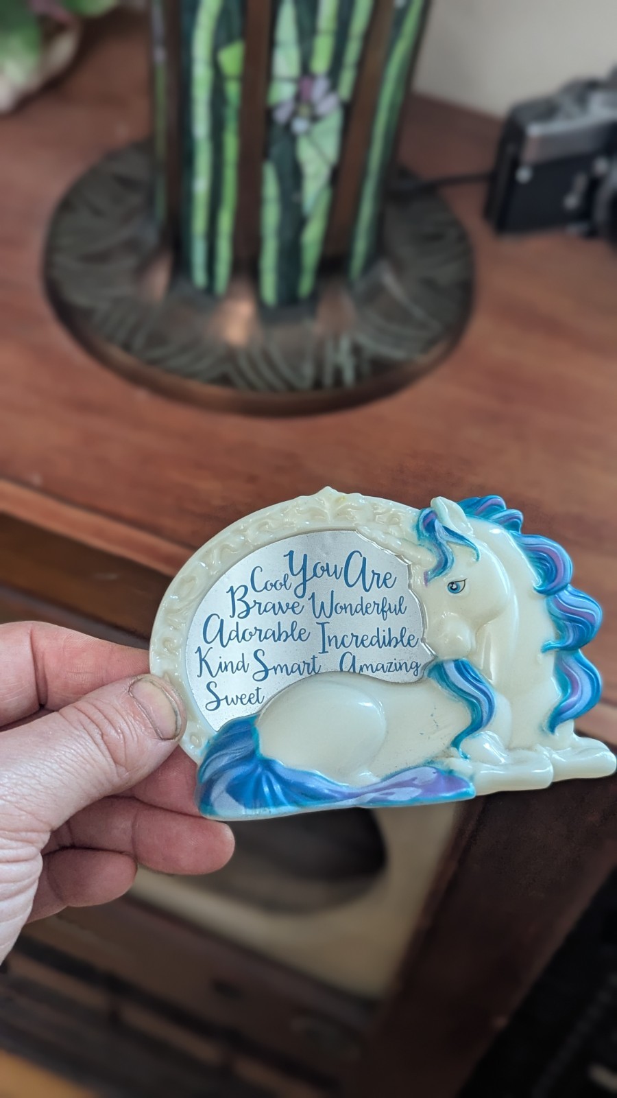 Unicorn Inspirational Message Plaque