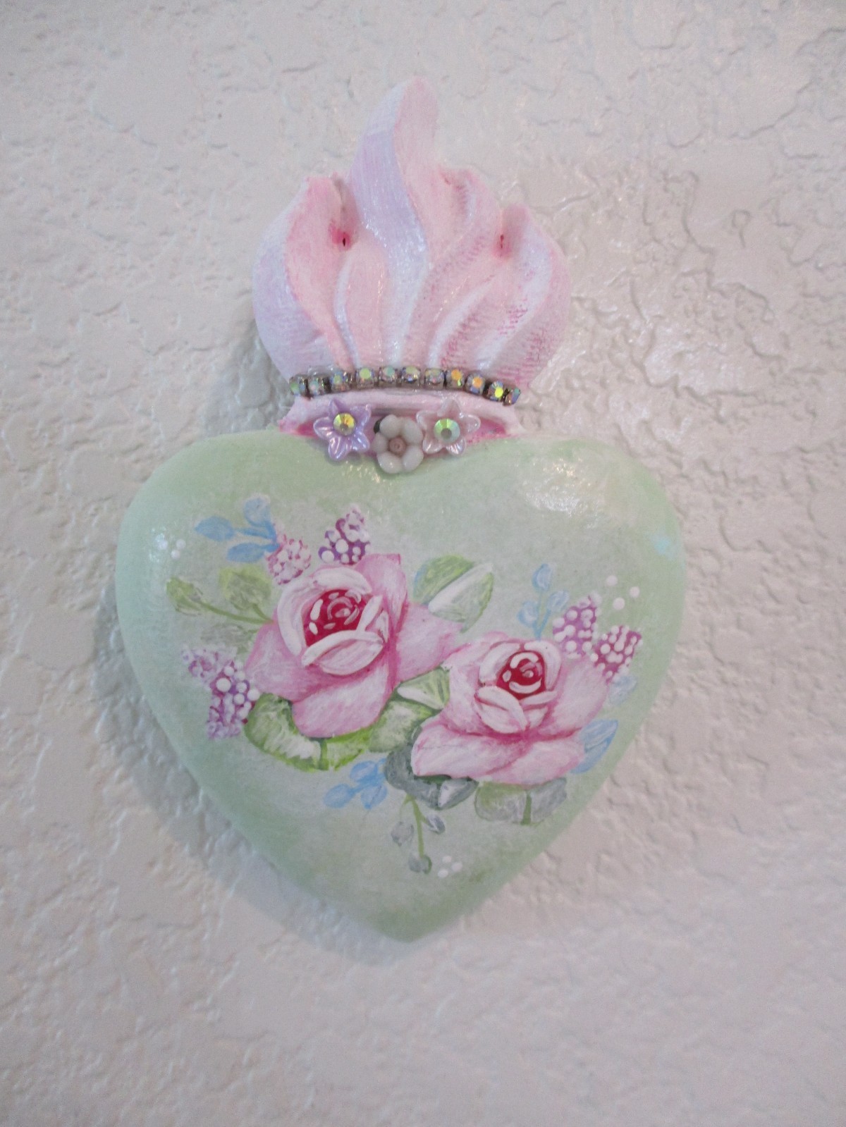 Set of Two – Petite Painted Mexican Style Hearts
