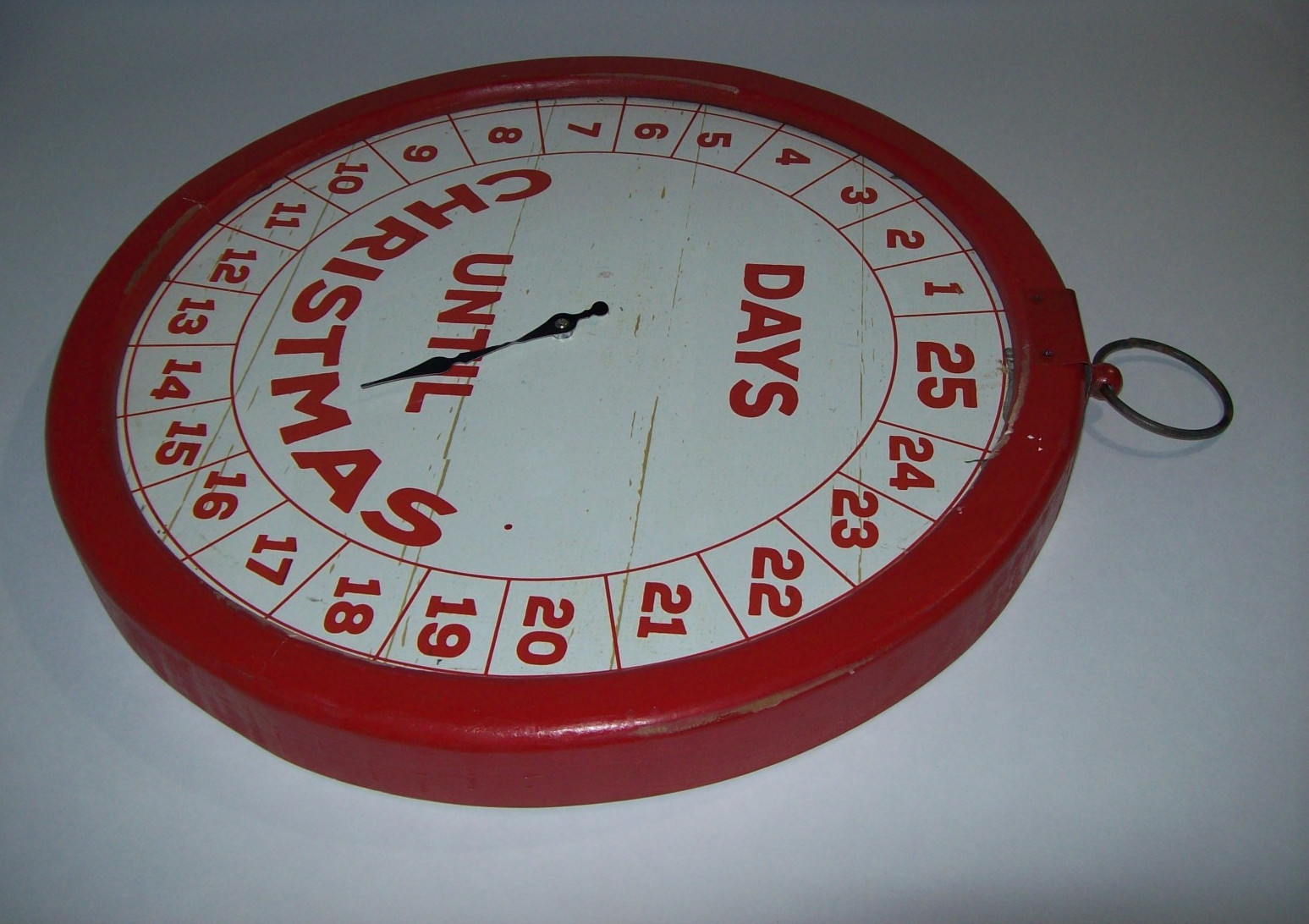 Vintage Distressed Christmas Countdown Metal Wood Sign Days Until Christmas