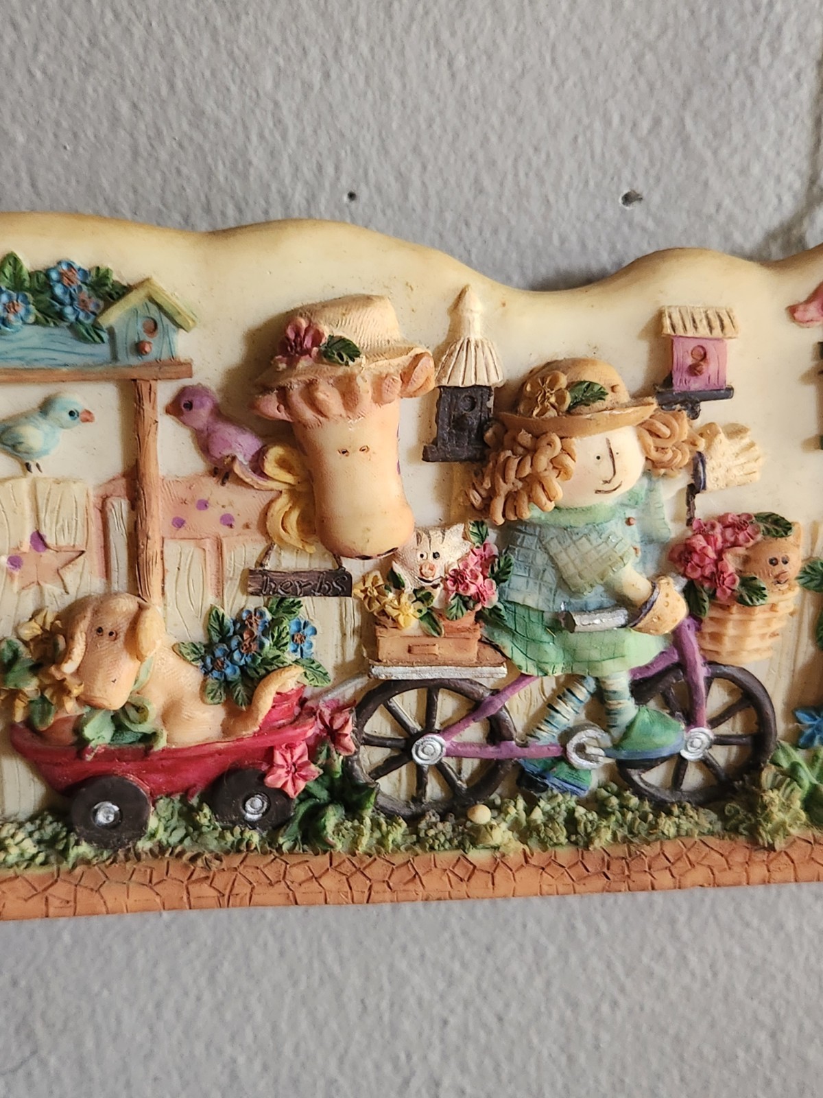 2000 Sue Dreamer Welcome Sign By Apple Jack Licensing Inc Whimsical Metal &Resin