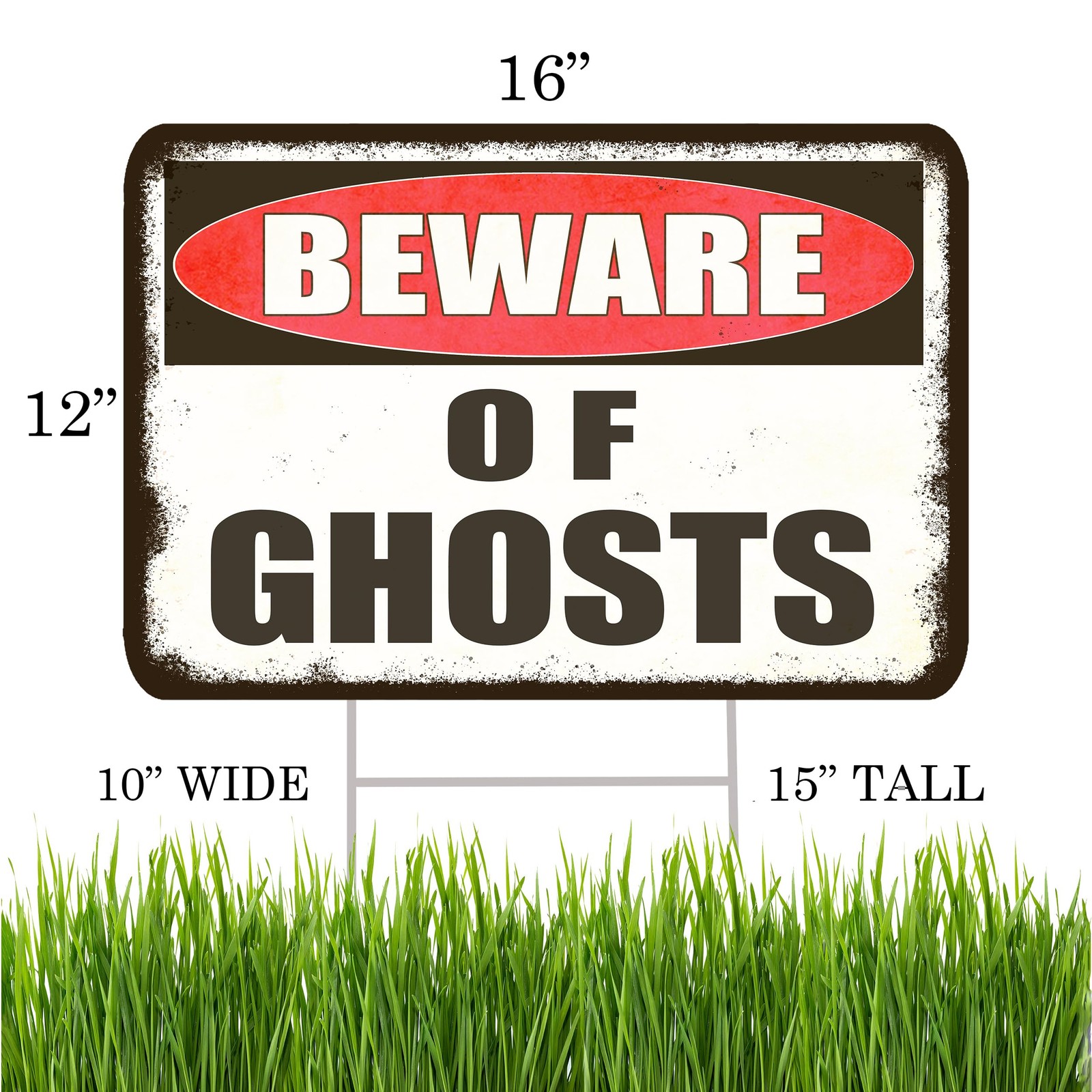 Large Beware of Ghosts Danger Keep Out Halloween Yard Sign Home Outdoor Lawn …