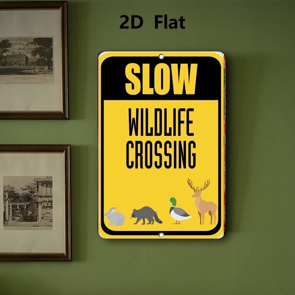 20.32×30.48 cm Metal Sign “Wild Animals Crossing”