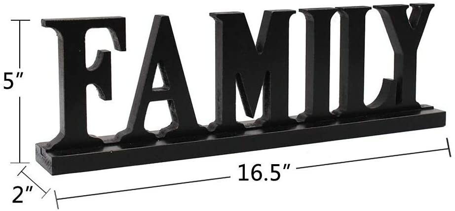 Decorative Wooden Cutout Word FAMILY/HOME/ LOVE/ BLESSED Sign for Home Decor