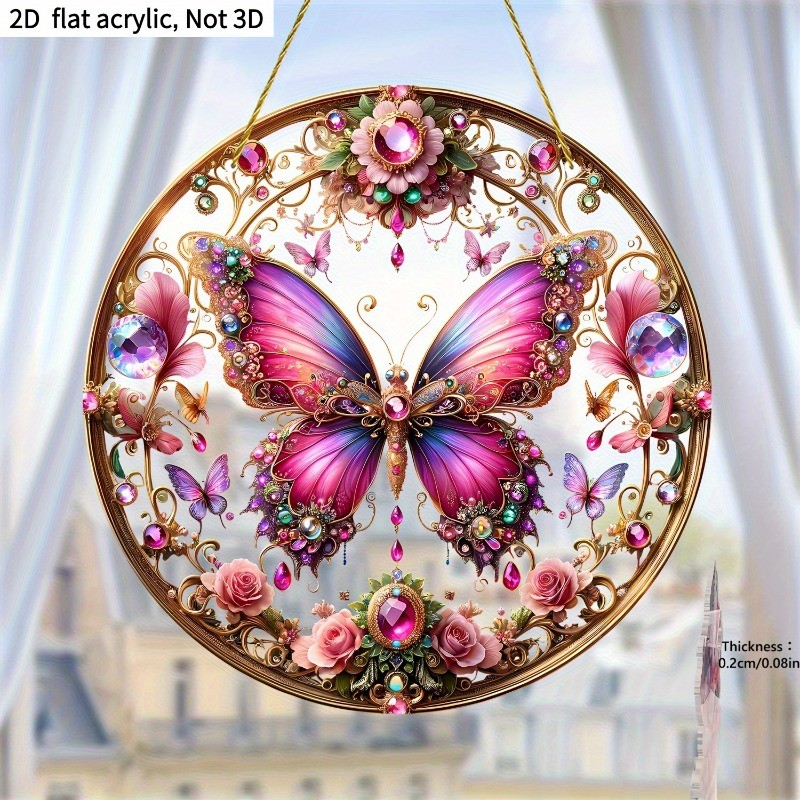 Bohemian Butterfly Wall Hanging Suncatcher Acrylic Window Decor Best Gift