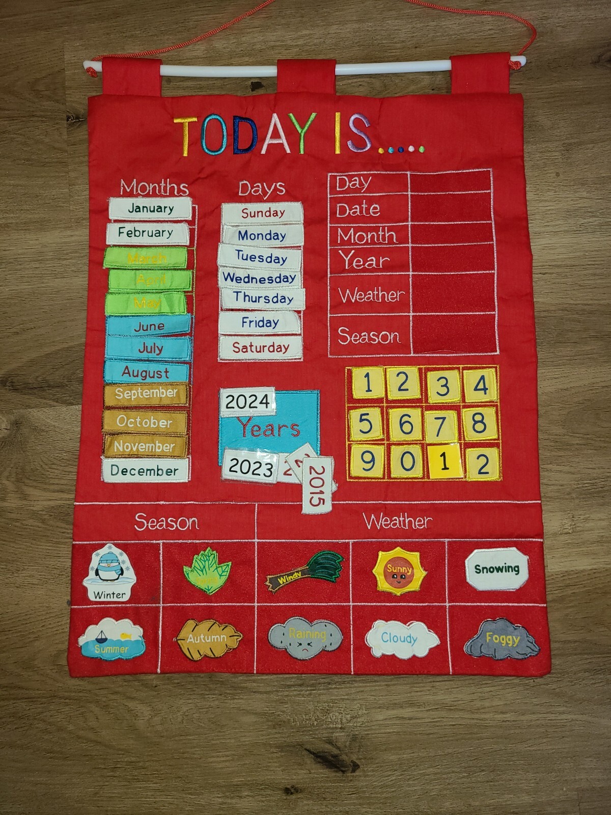 Alma’s Designs Kids Felt Teaching Calendar