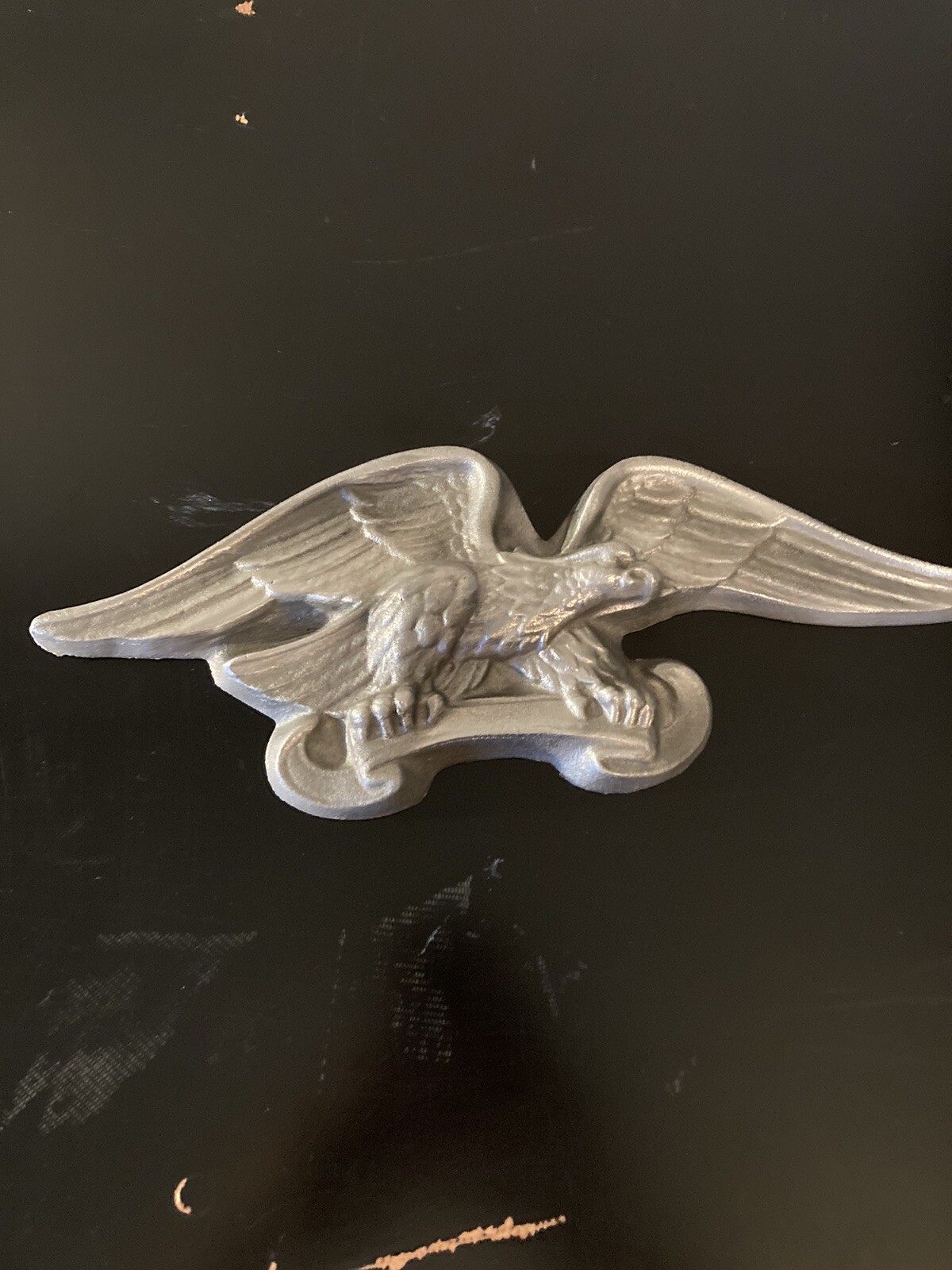 Vintage Cast Aluminum Patriotic American Eagle Unmarked 12.5 in L x 4.25 in H