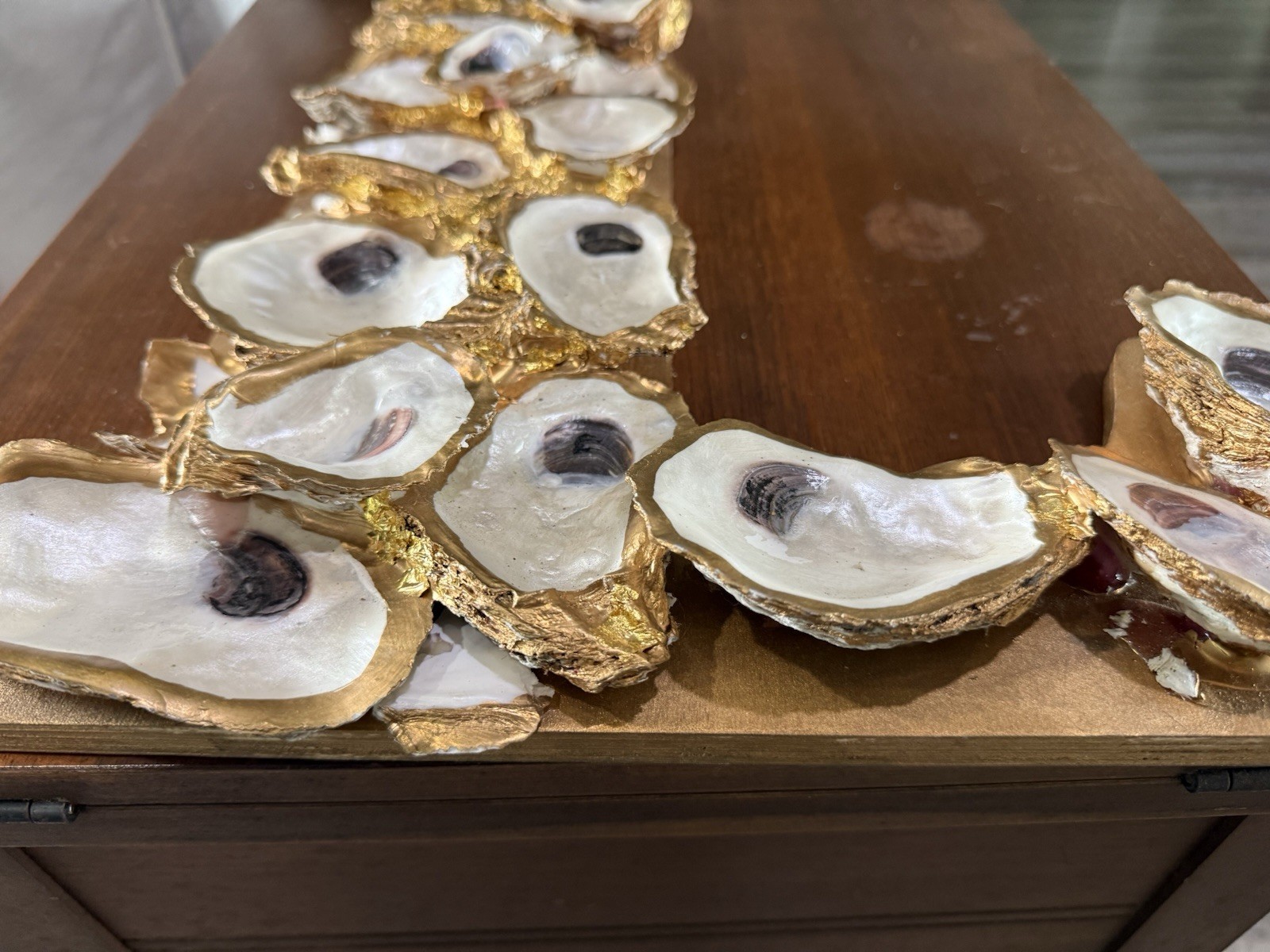 Stunning Handmade 24″x 14″Oyster Shell Decorative Letter “L”