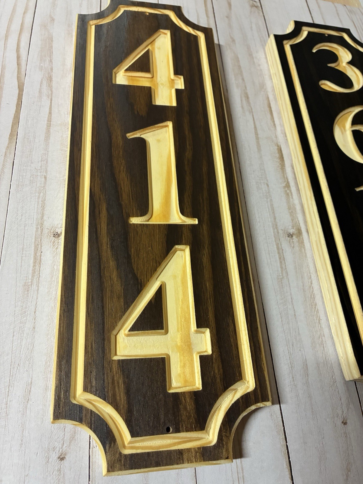 5.25”x16” House Sign Street Address Number Plaque Outdoor Wood Mailbox Sign