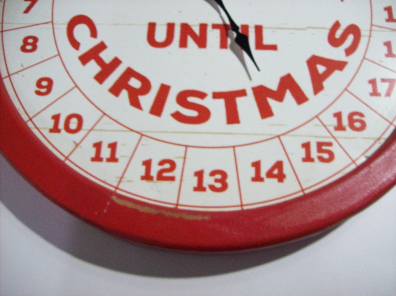 Vintage Distressed Christmas Countdown Metal Wood Sign Days Until Christmas