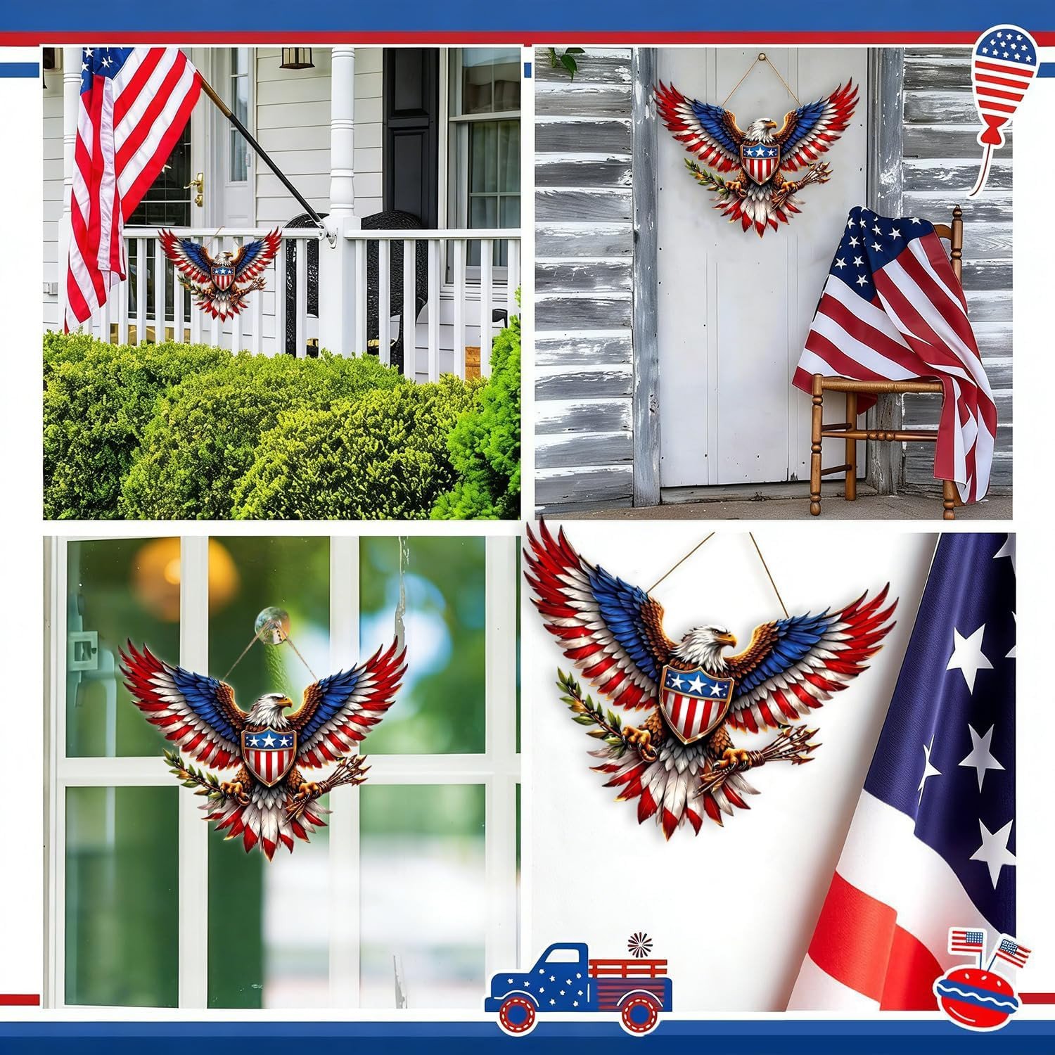 Independence Door Sign 250Th Anniversary America Eagle 1776-2026 250 Years of Fr