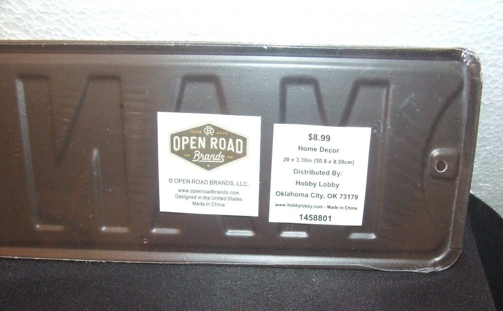 “Man Cave Dirt Road” Metal Distressed Sign / Wall Decor – 3 3/8″ x 20″ NWT