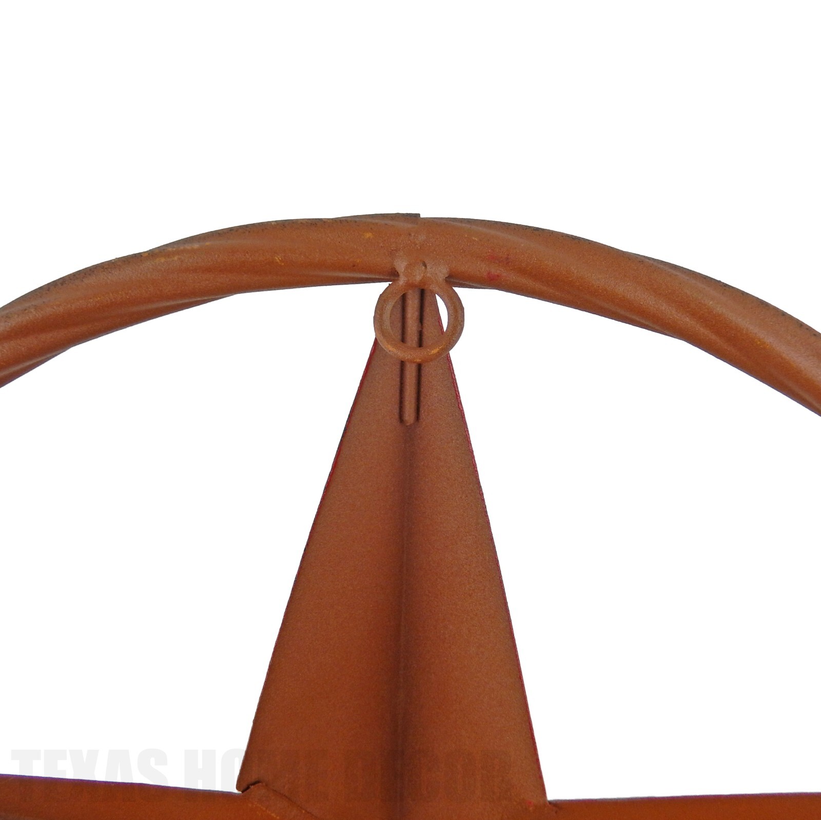 Metal Barn Star Circle Wall Decor Rust Brown Turquoise Finish 12 inch