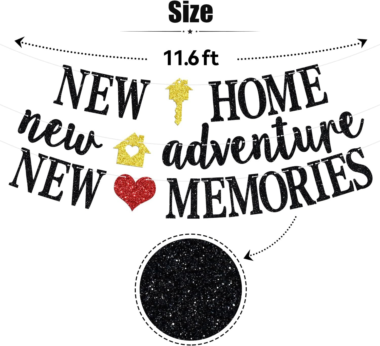New Home New Adventure New Memories Banner, Welcome Home/Housewarming Party