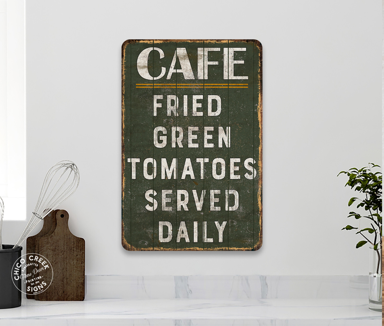 Fried Green Tomatoes Cafe Sign Farm Garden Wall Restaurant Decor 108122001057