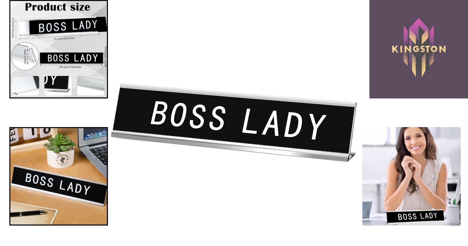 Black Desk Plaque – 10×2 Inches Funny Sign for Office, Ideal Coworker Gift