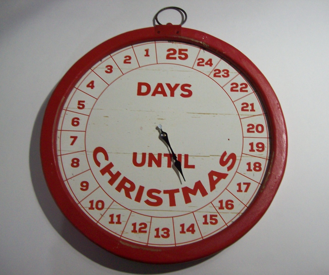 Vintage Distressed Christmas Countdown Metal Wood Sign Days Until Christmas