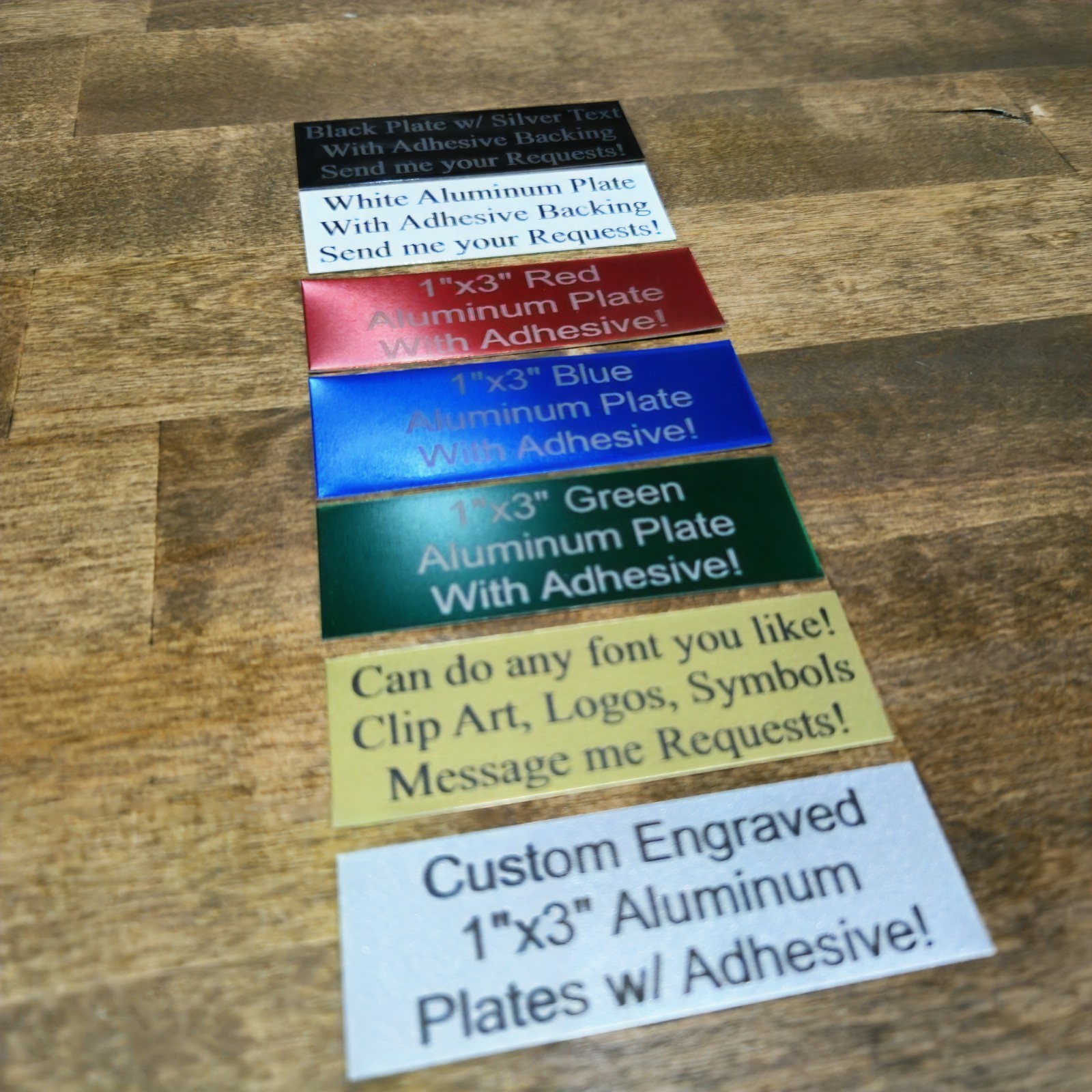 1×3 Custom Aluminum Plate Trophy Plaque Award Display Sign Home Business Garden
