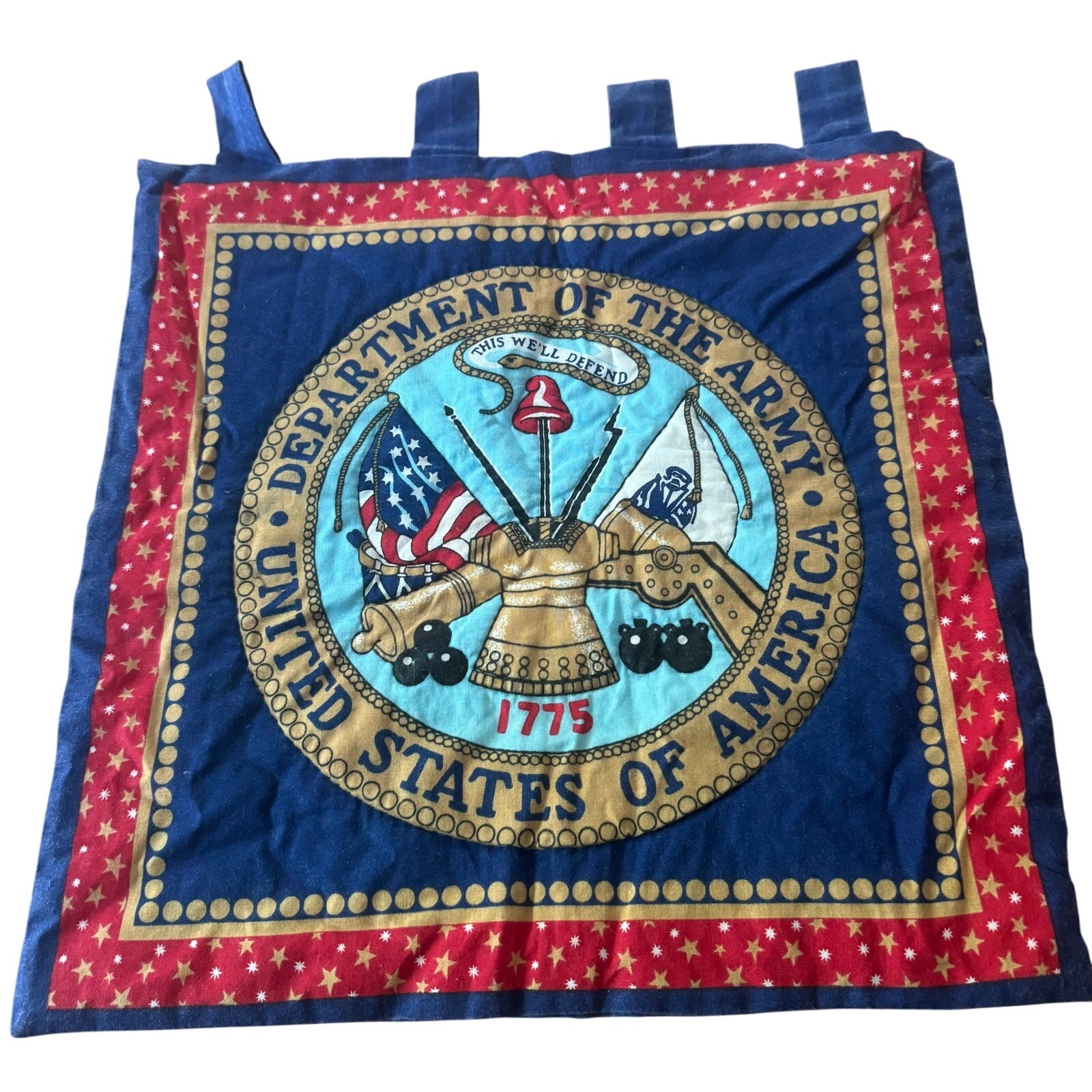 United States Department of the Army Seal Cotton Fabric Wall Hanging 16″