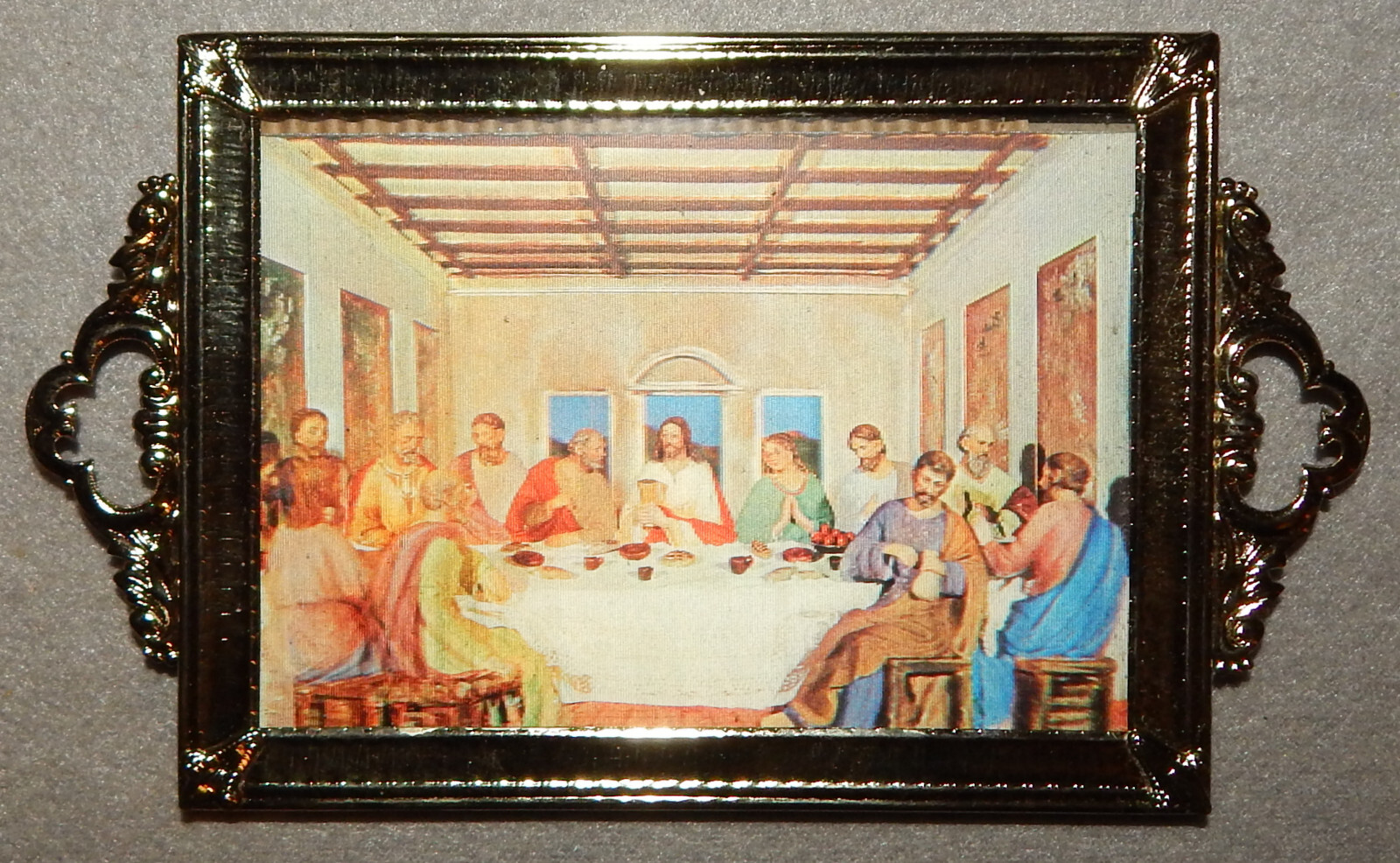 Last Supper Picture in ‘silver’ frame (6 1/4″ x 4 5/8″) new