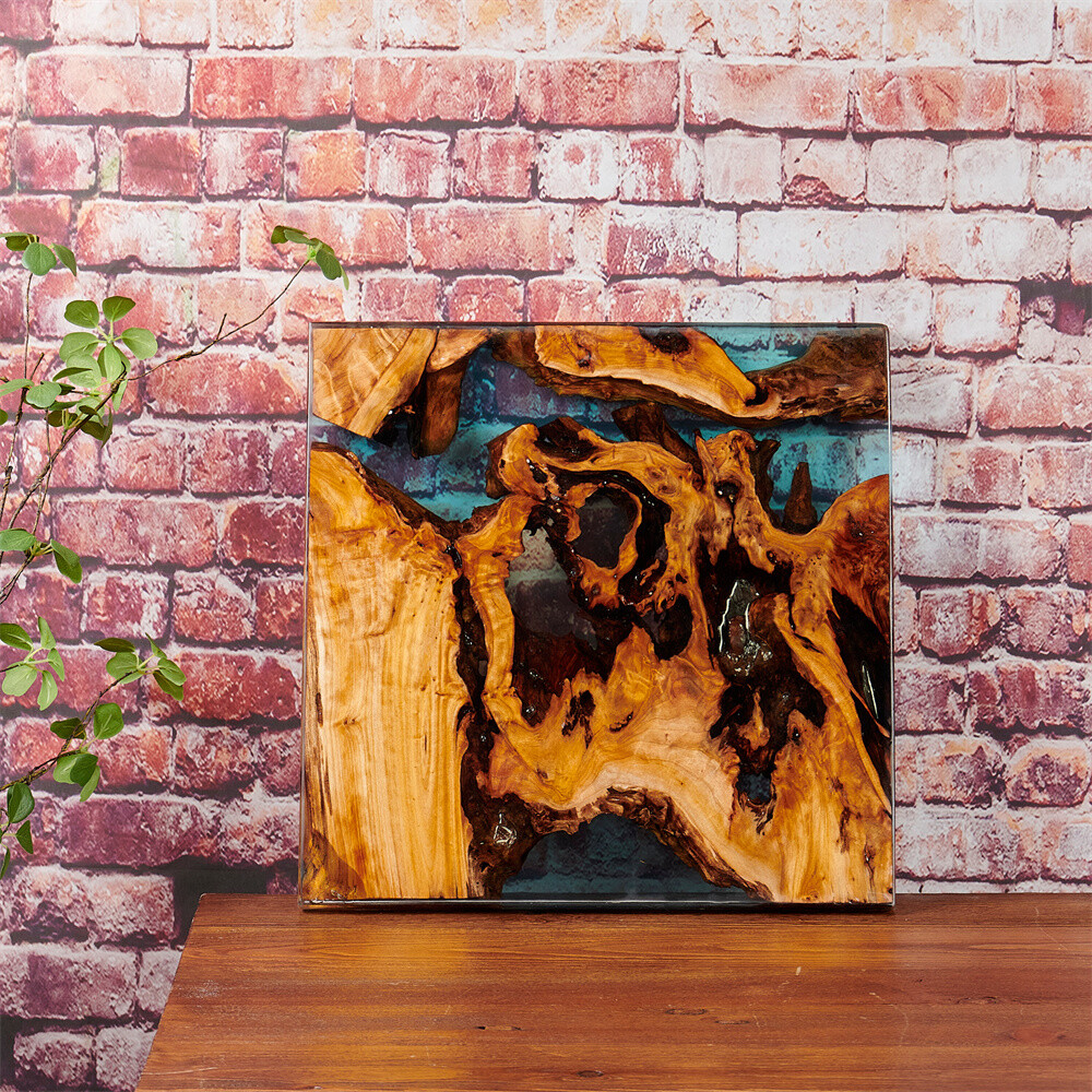 Epoxy Resin Wood Abstract Wall Art for Living Room Bedroom Kitchen Home Office