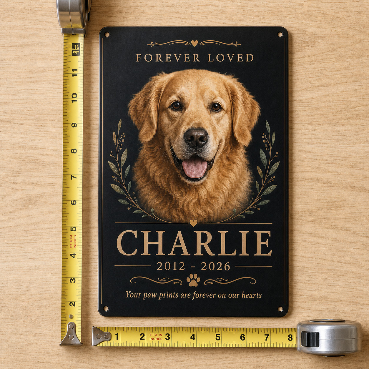 Personalized Pet Memorial Metal Sign Custom Dog Cat Photo Remembrance