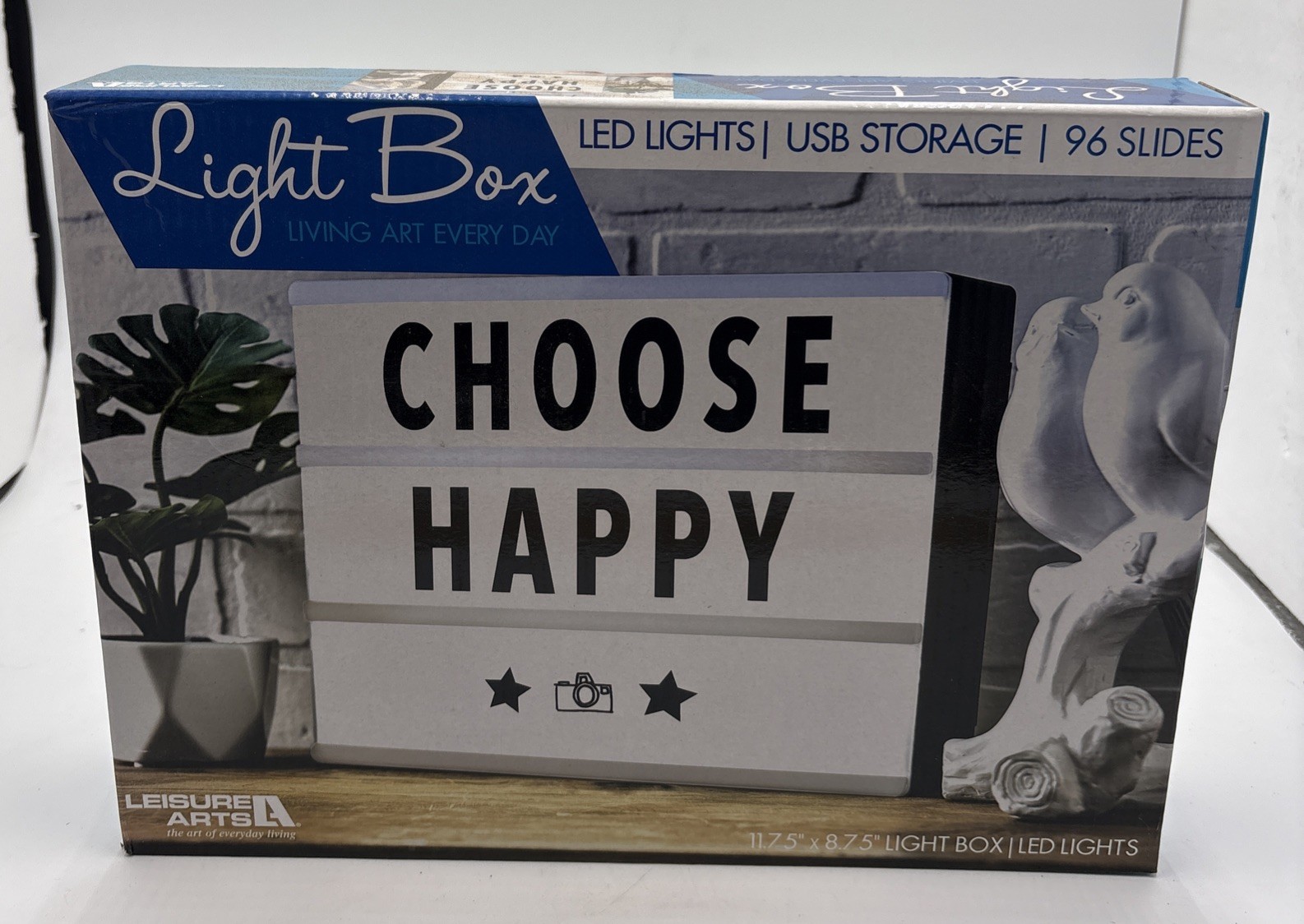 New In Box Leisure Arts Cinema Light Box, 11.75” x 8.75”, 96 – 2.5″ 96 Slides