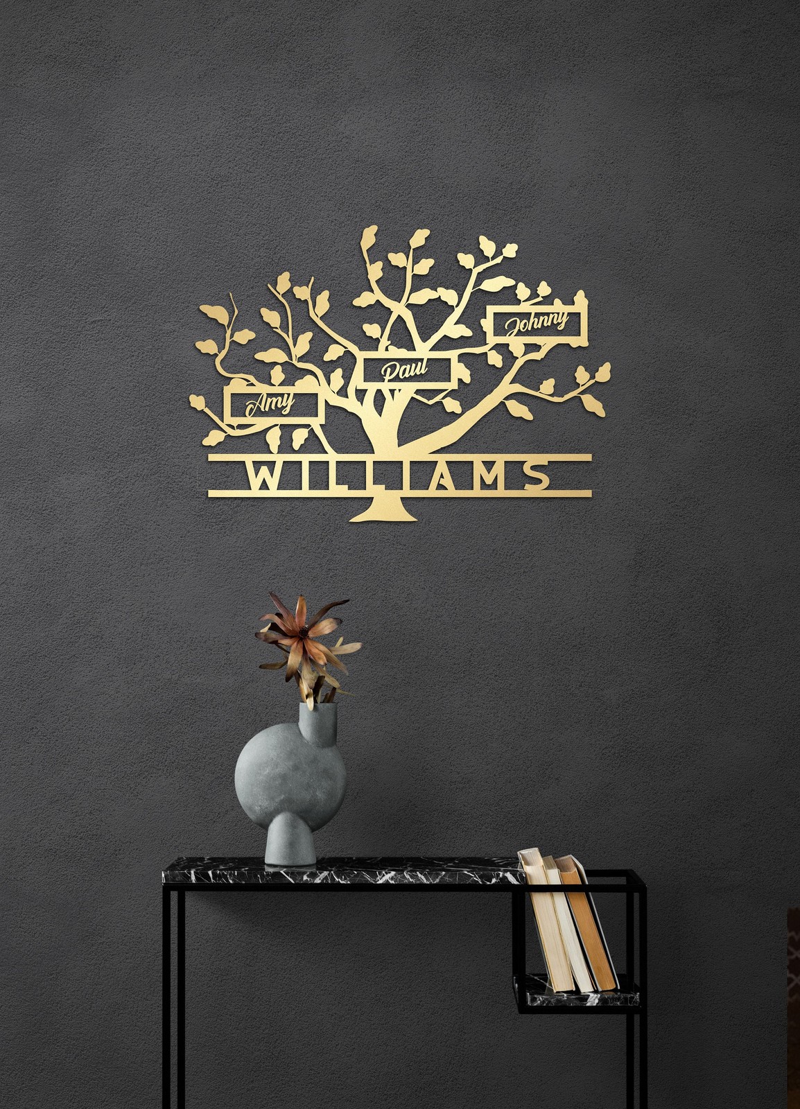 Custom Large Metal Family Tree Of Life Wall Art Sign Personalized Home Decor