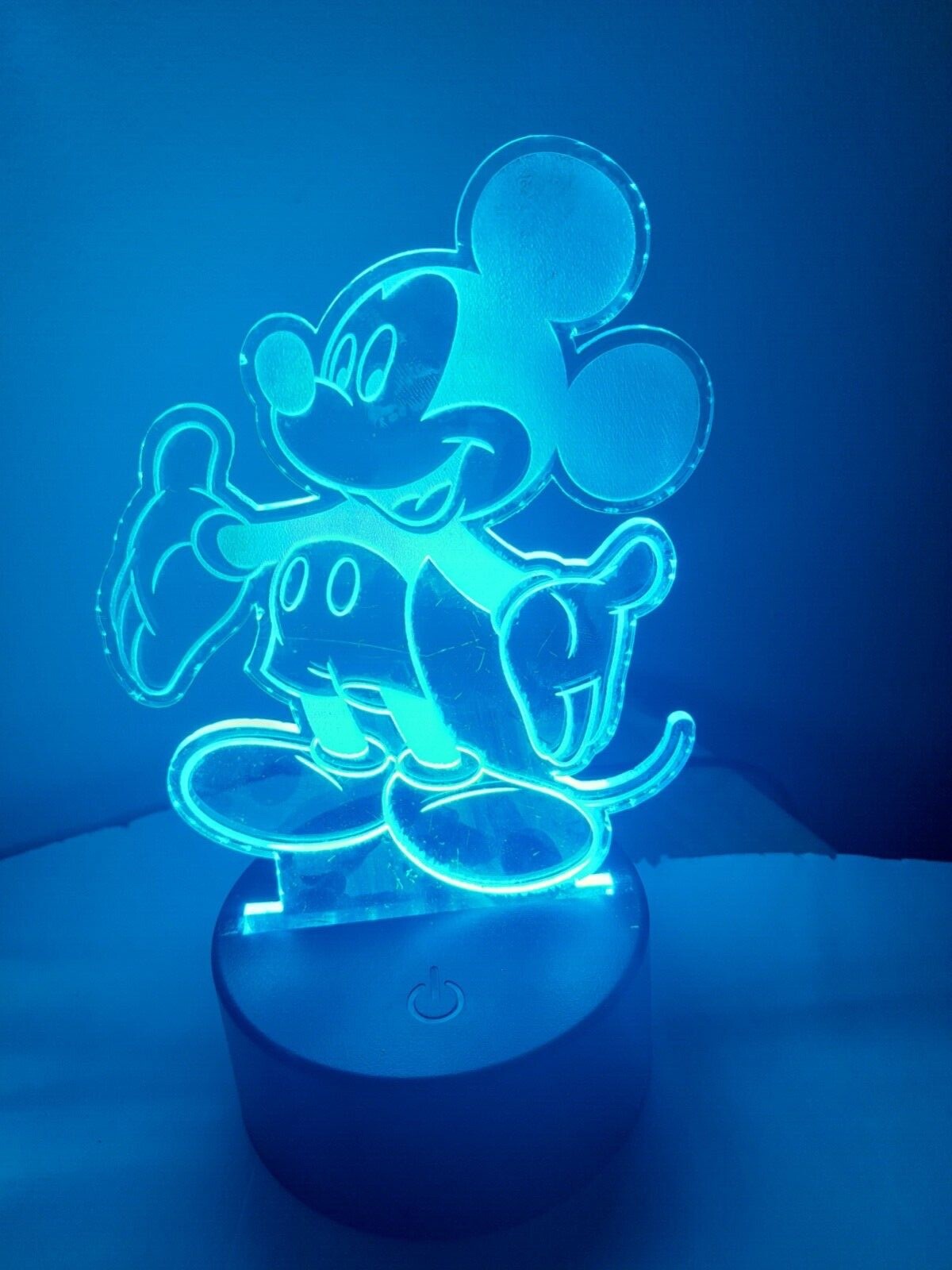 Edge Lit Tabletop Sign, Multi-Colored LED, Mickey Mouse, Art, Night Light