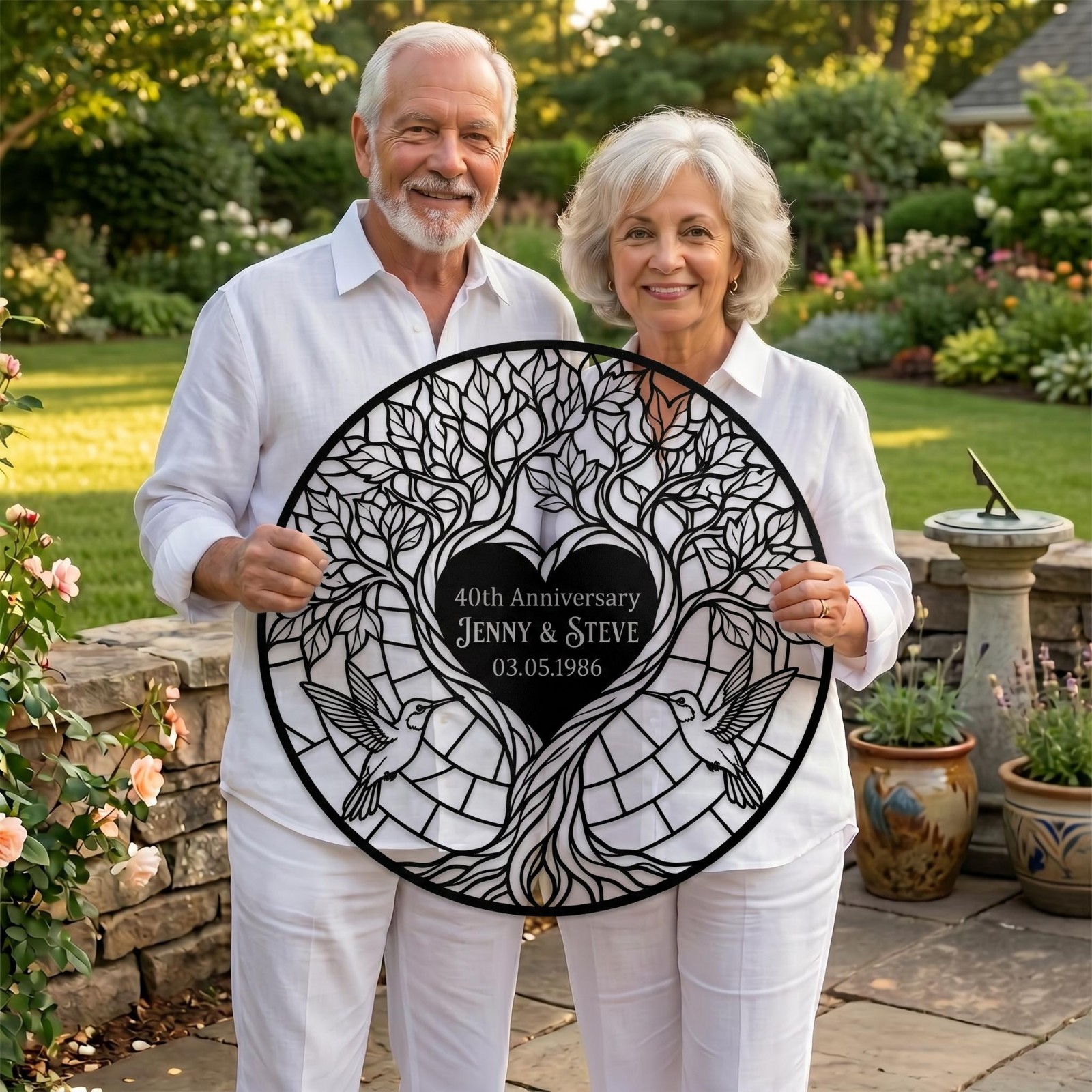 Personalized Tree of Life Metal Sign, Wedding Anniversary Gift