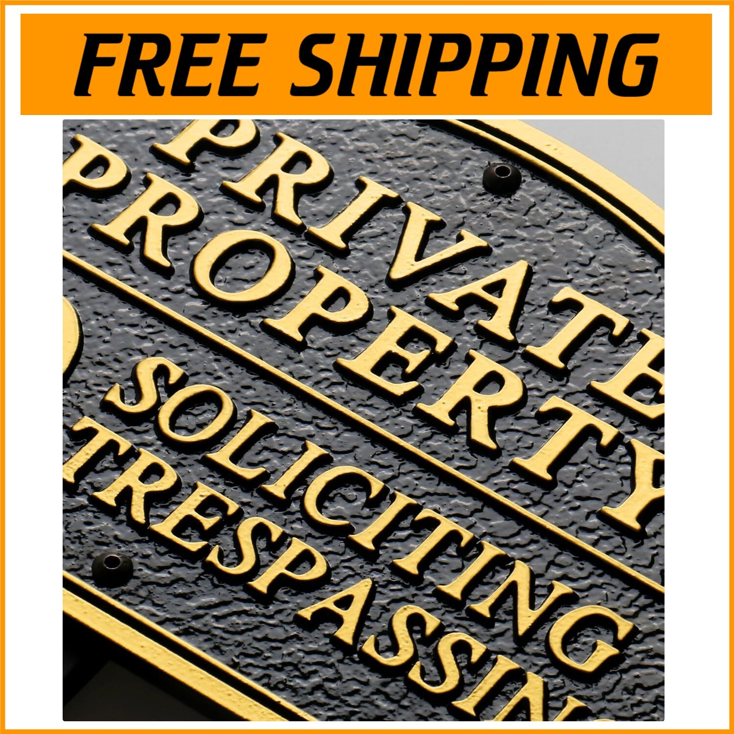 Complete Installation No Soliciting and No Trespassing Sign with Elegant Design