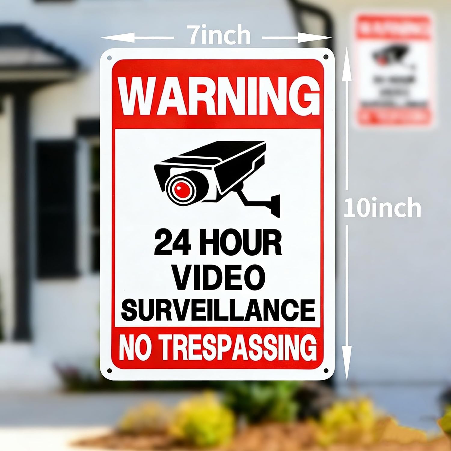 Heavy-Duty No Trespassing Signs for Home or Business – 10×7 in, Durable 2-Pack