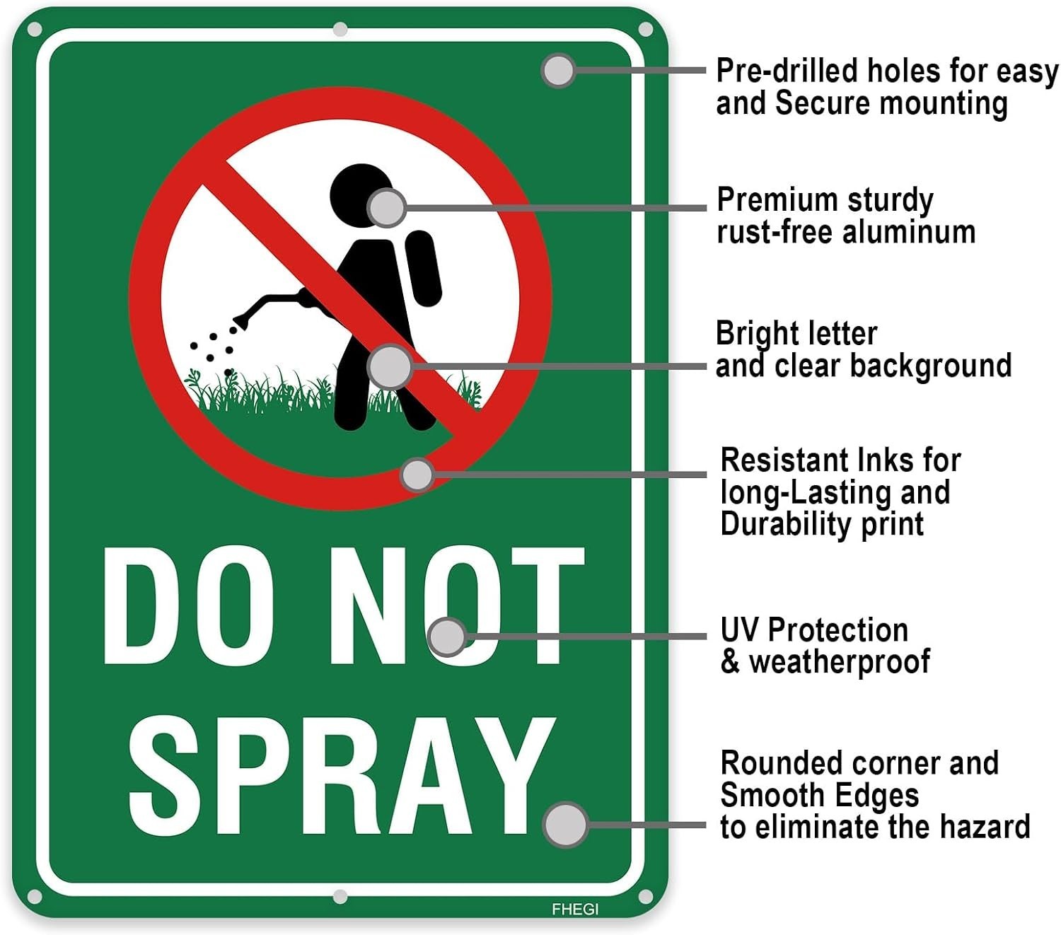 2PC Do Not Spray Signs🌟10″x7″ No Spray Pesticide Sign🌟Reflective Rust 🌟🌟🌟