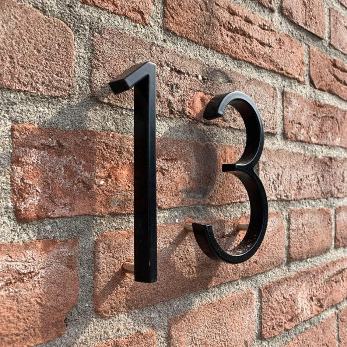 6″ Stainless Steel Floating House Number 5, Metal Modern House Numbers, Mailbox