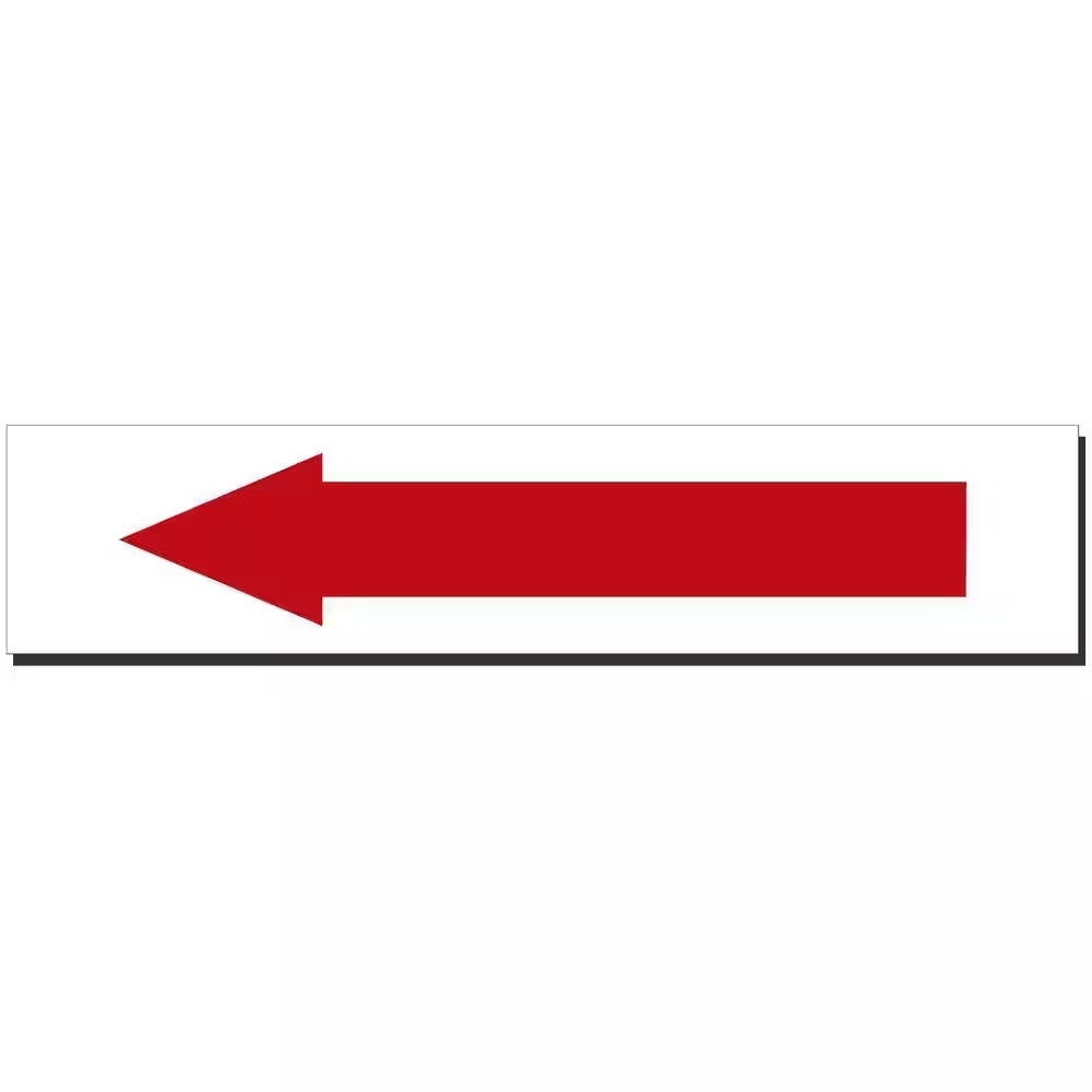 14 In. X 3 In. Arrow Sign Printed on More Durable, Thicker, Longer Lasting Styre