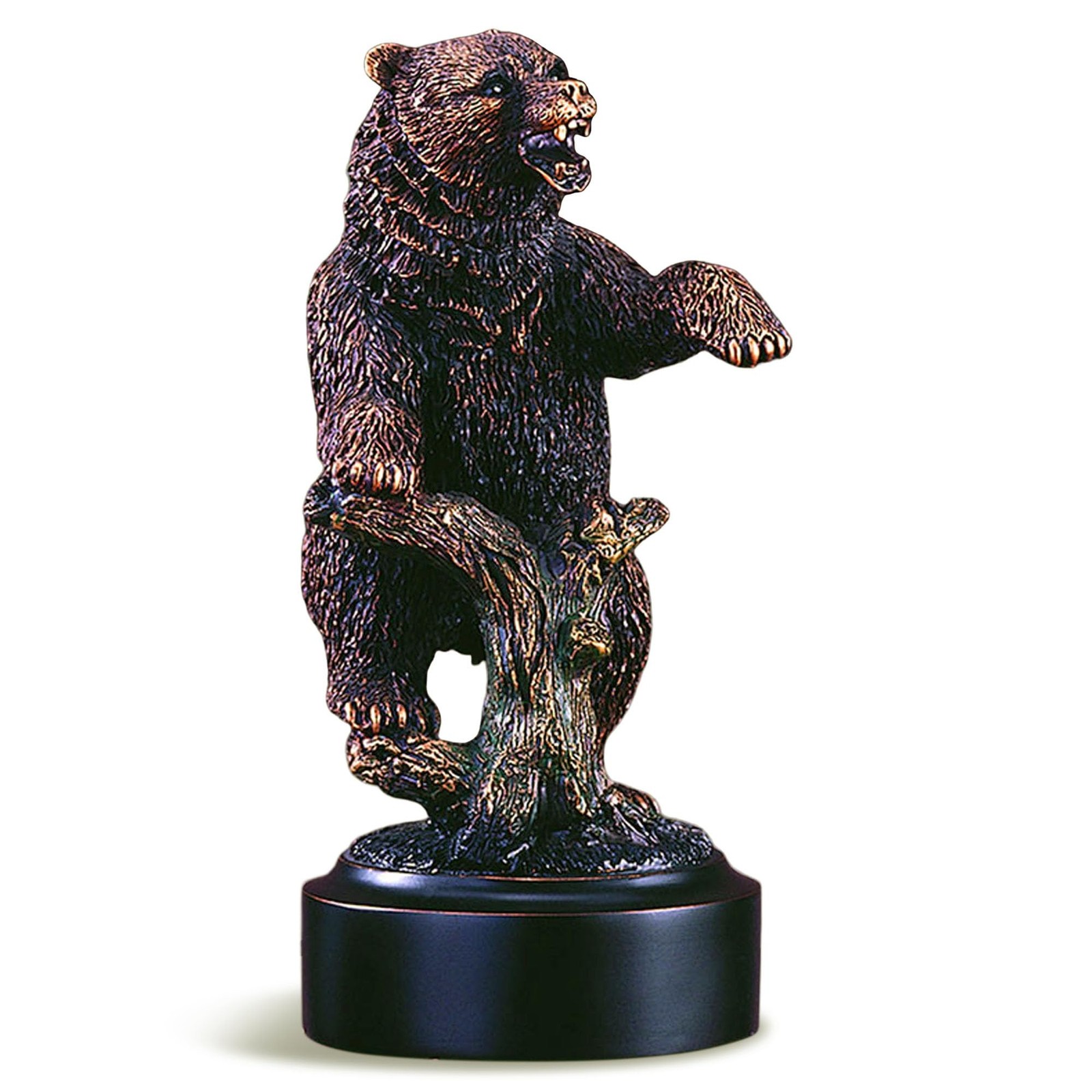 F13074 Bear Bronze Plated Resin Sculpture – 3.5 x 4 x 7.5 in.