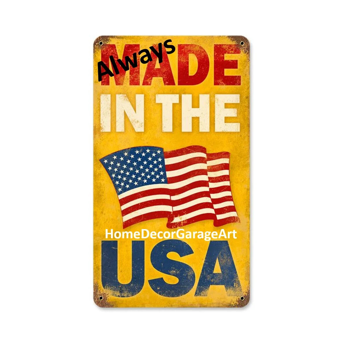 United States Bald Eagle with Flag Wings, Patriotic Metal Custom Cutout Shape