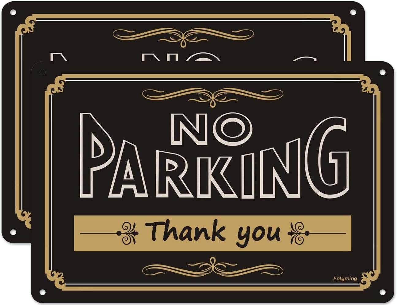 2 Pack No Parking Thank You Signs 12 X 8 Inches Metal Do Not Park Signs Reflecti