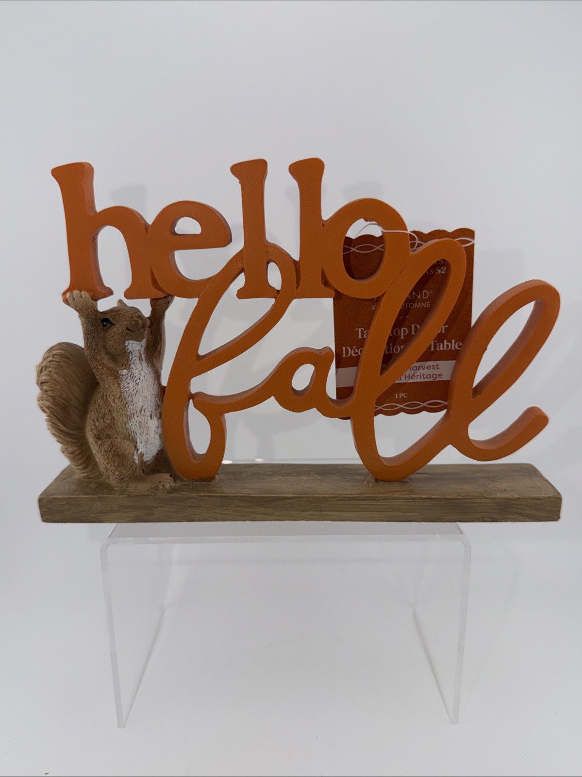 “Hello Fall” Ashland Autumn Fall Tabletop Décor Seasonal Shelf Display