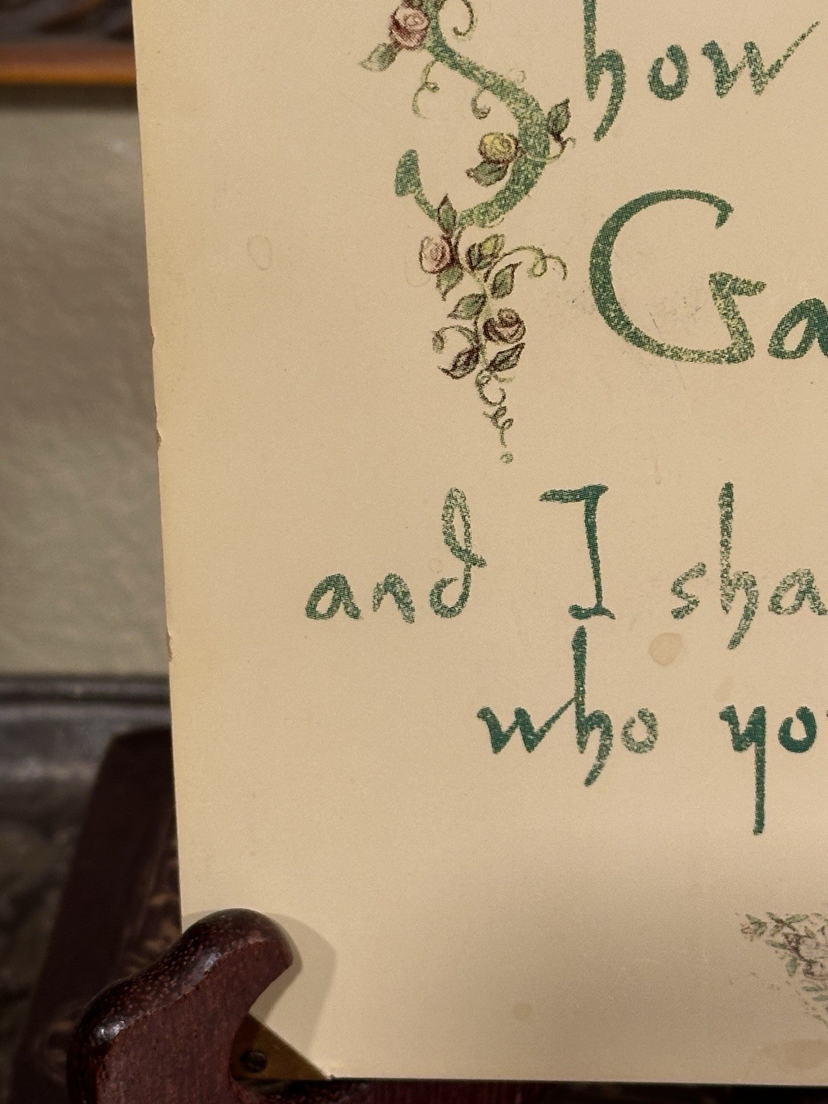 GARDEN Themed Plaque-“Show Me Your Garden And I Shall Tell You Who You Are”-LOOK