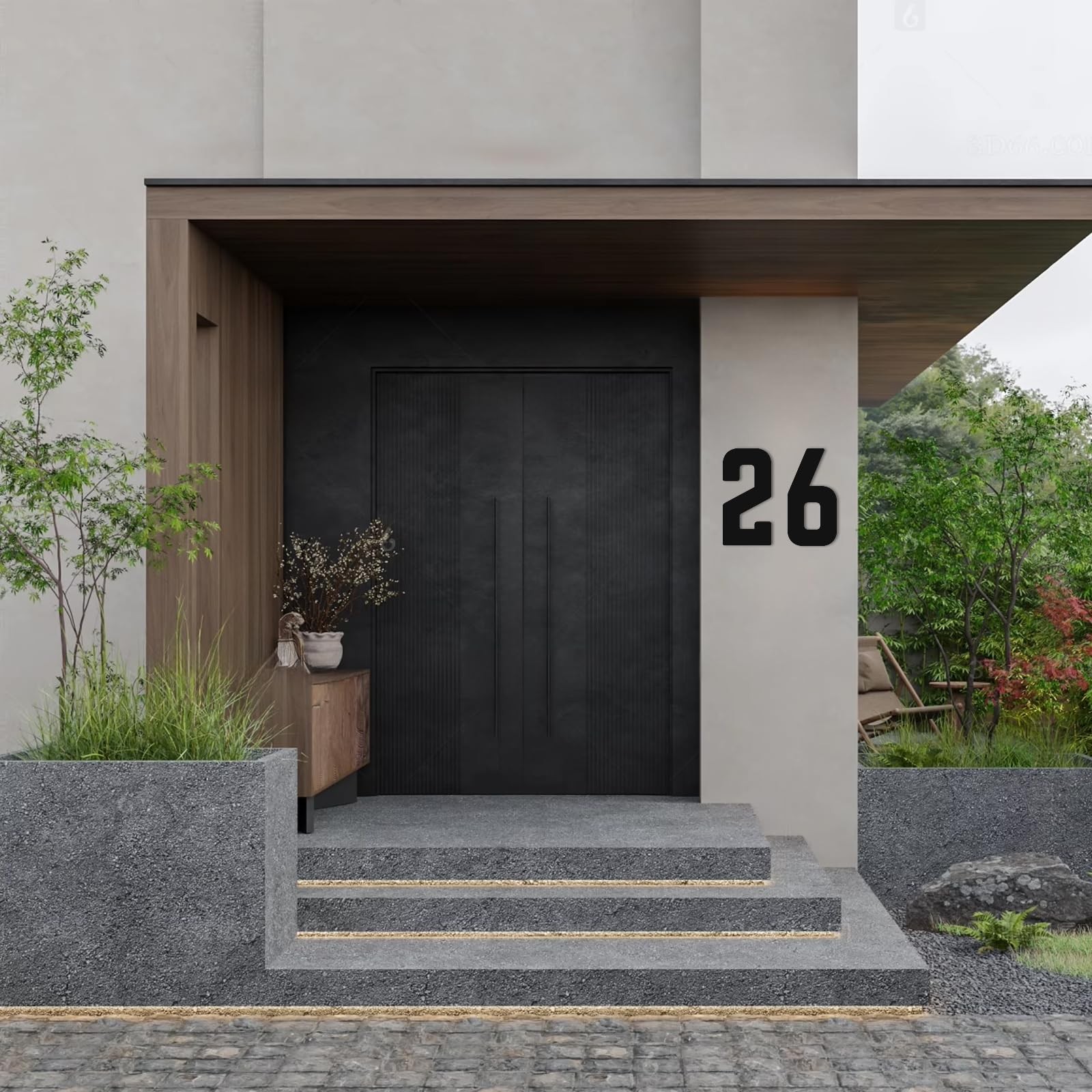 SpNo1-MS 5″ Black Acrylic House Number X