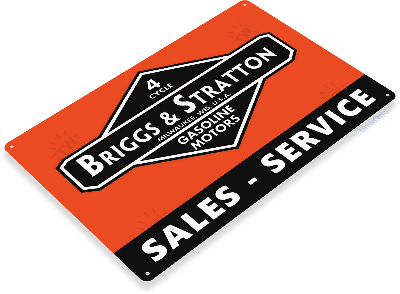 TIN SIGN Briggs & Stratton Sales Service Engine Retro Garage Auto Shop C257