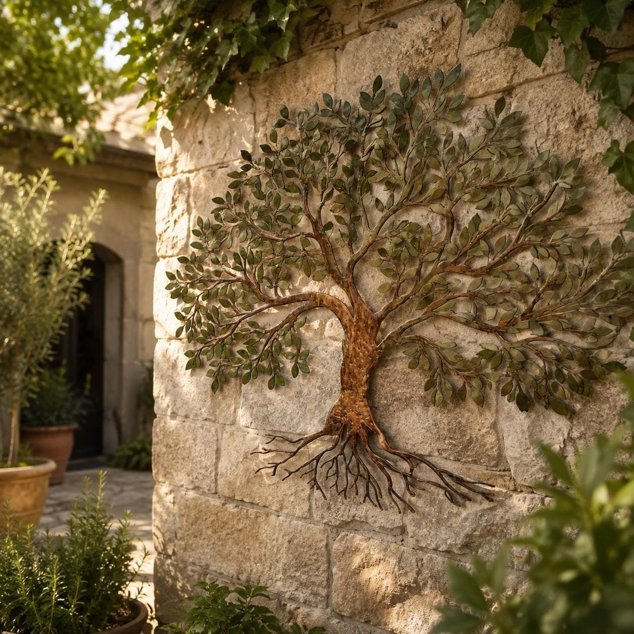Metal Tree of Life Wall Art, Modern Nature Inspired Branch Decor